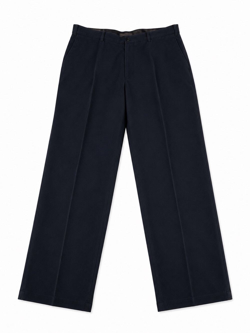 Savane Men’s Pants 34x32 Navy Blue Flat Front Classic Fit Dress Casual Chinos